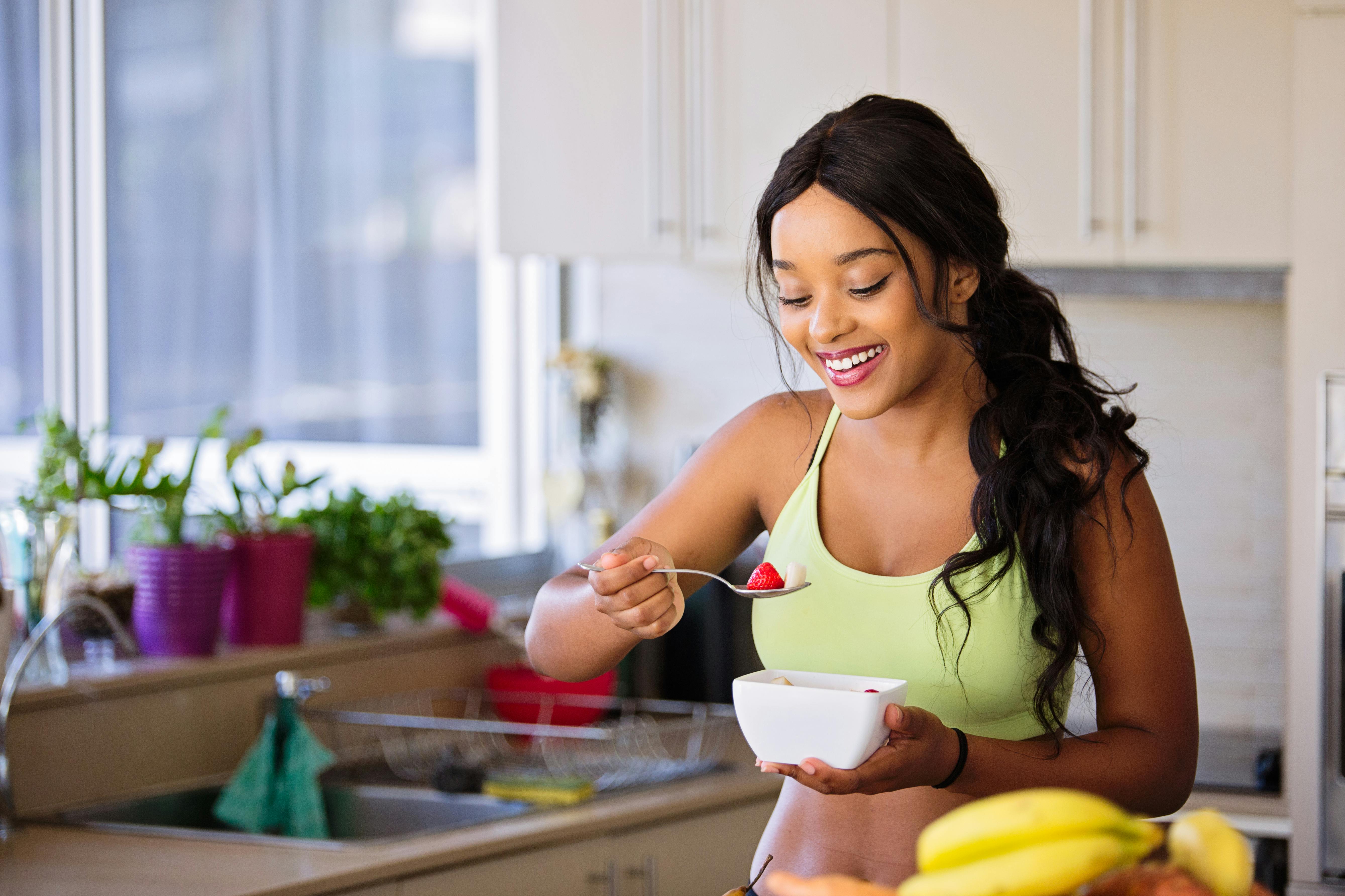Healthy lifestyle setup suggesting hydration and routine